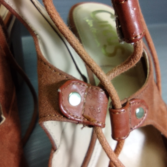 Circus by Sam Edelman "Kiera" Pre-owned Faux Suede Block Heel Lace Up w/Zip Side - Picture 13 of 13